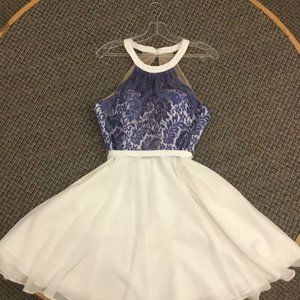 Blue and White Halter